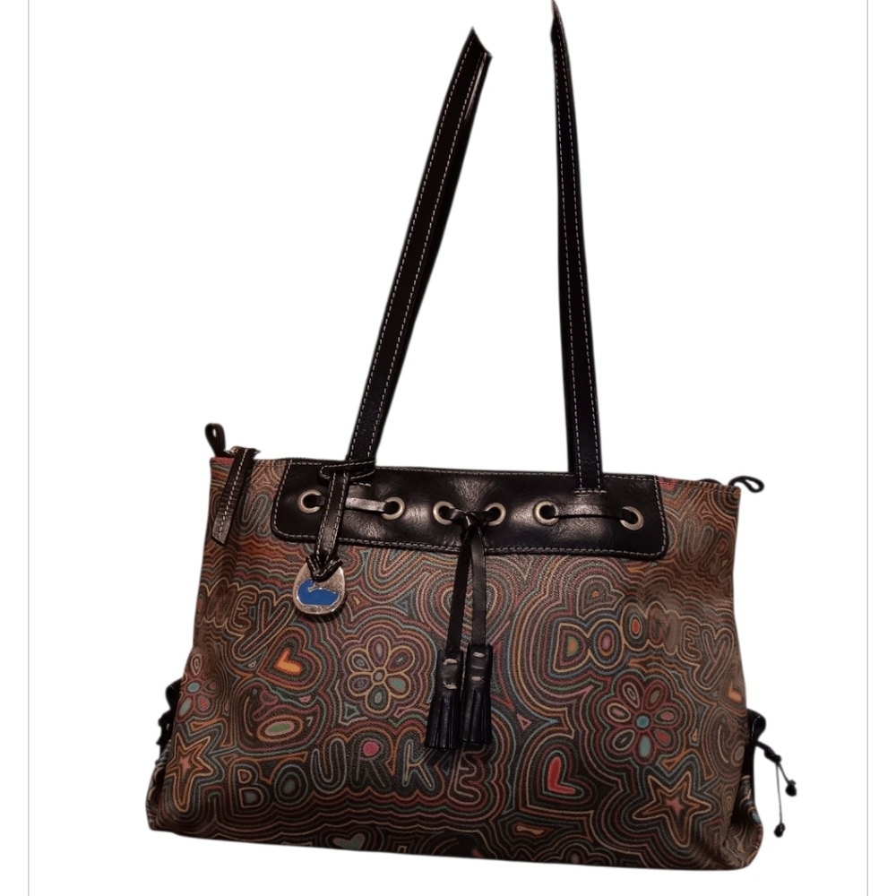 Vintage Y2K Dooney & Bourke Rainbow Graffiti
